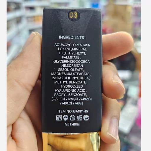 کرم پودر گلد آنجل با پوشش دهی بالا و دارای ضد آفتاب 50 درصد کاور عالی و سبک دارای شماره 1 و 2 و 3 حجم 40 میل — تصویر ۶