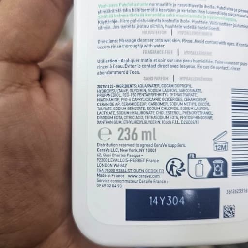 فوم شستشو صورت پوست نرمال تا چرب سراوی اصلی به ضمانت مرجوعی حجم 236 ML — تصویر ۶