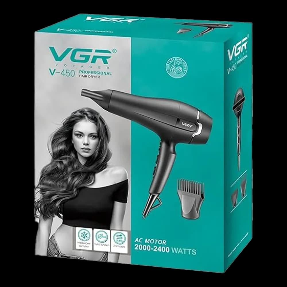 سشوار وی جی آر مدل VGR V-450 | سشوار حرفه‌ای پرقدرت — تصویر ۲