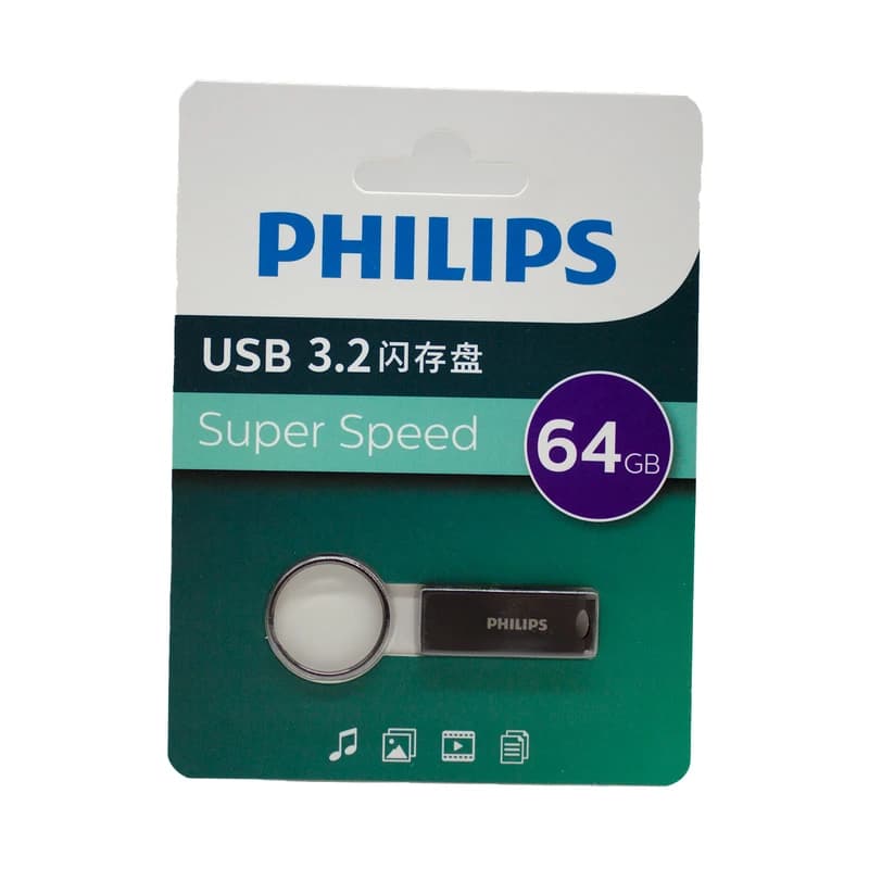 فلش مموری فیلیپس مدل FM21UA-B 3.2 ظرفیت 64 گیگابایت با رابط USB 3.2 — تصویر ۲