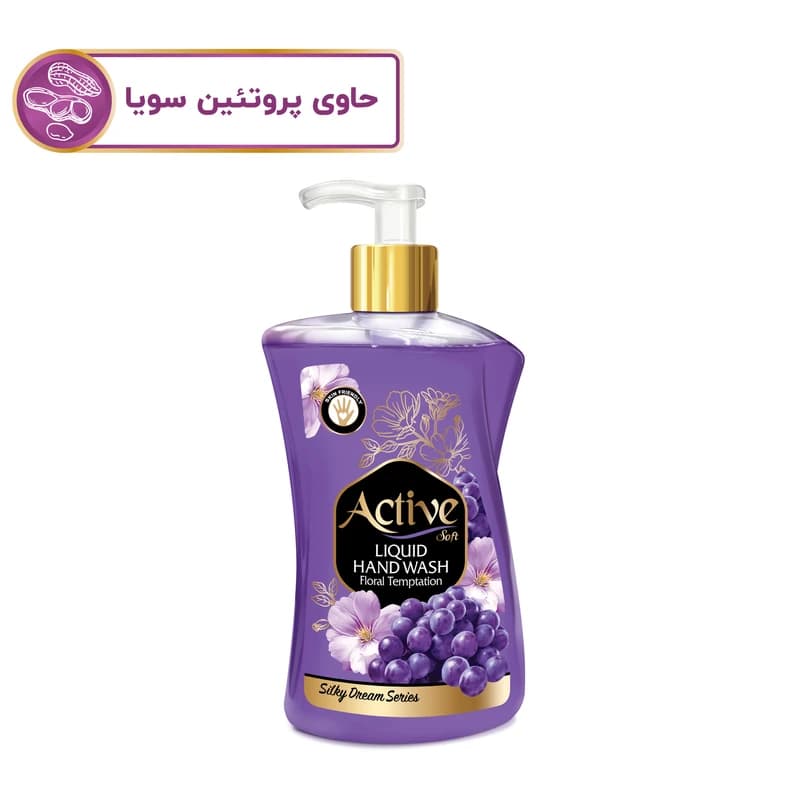 مایع دستشویی صدفی اکتیو مدل Floral Temptation وزن 450 گرم