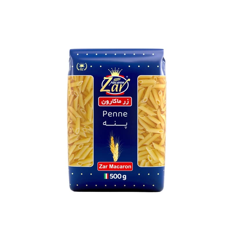 ماکارونی پنه ریگاته زر ماکارون مقدار ۵۰۰ گرم
