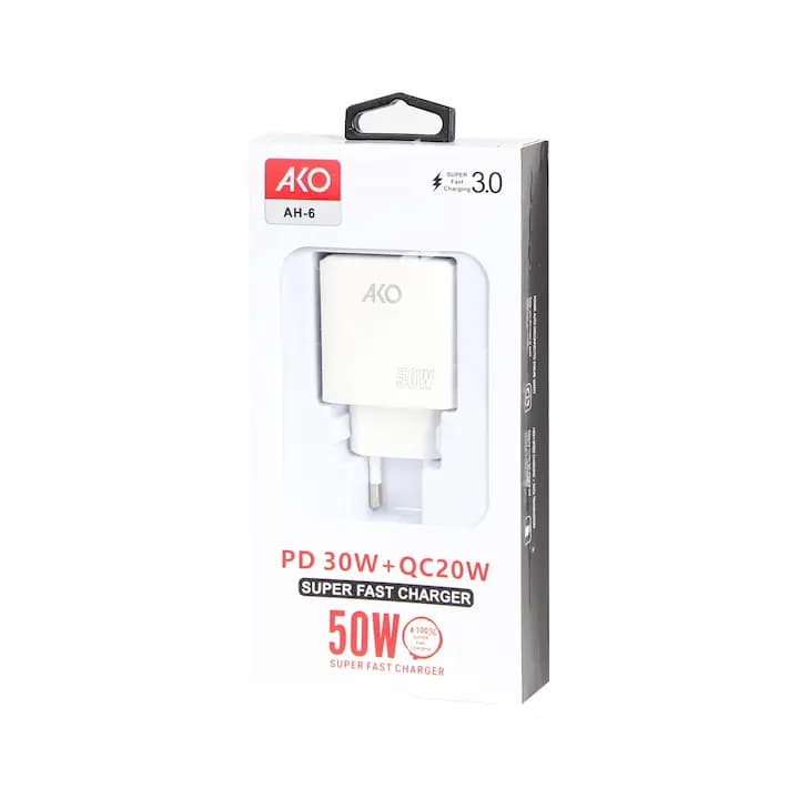 شارژ دیواری آکو مدل AH-6 با توان خروجی 50 وات
