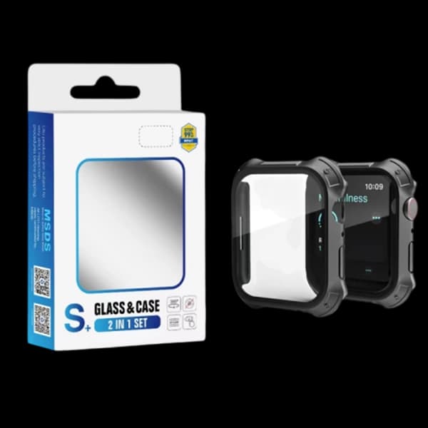گلس و قاب ساعت هوشمند اپل سایز 41 میلی متری مدل Lito SPlus 2 in 1 Set