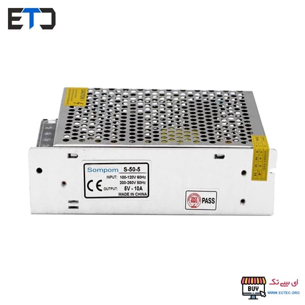 تغذیه سوئیچینگ فلزی 5 ولت 10 آمپر 5v-10A — تصویر ۲