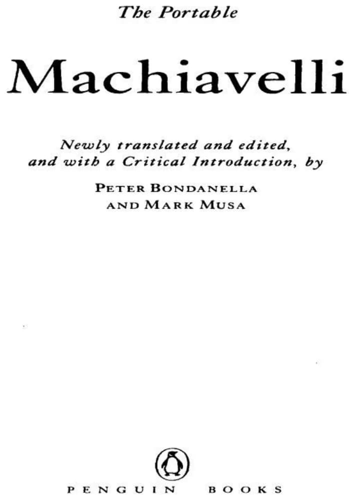 کتاب The Portable Machiavelli (ماکیاولی همراه) نسخه انگلیسی PDF | نیکولو ماکیاولی — تصویر ۲