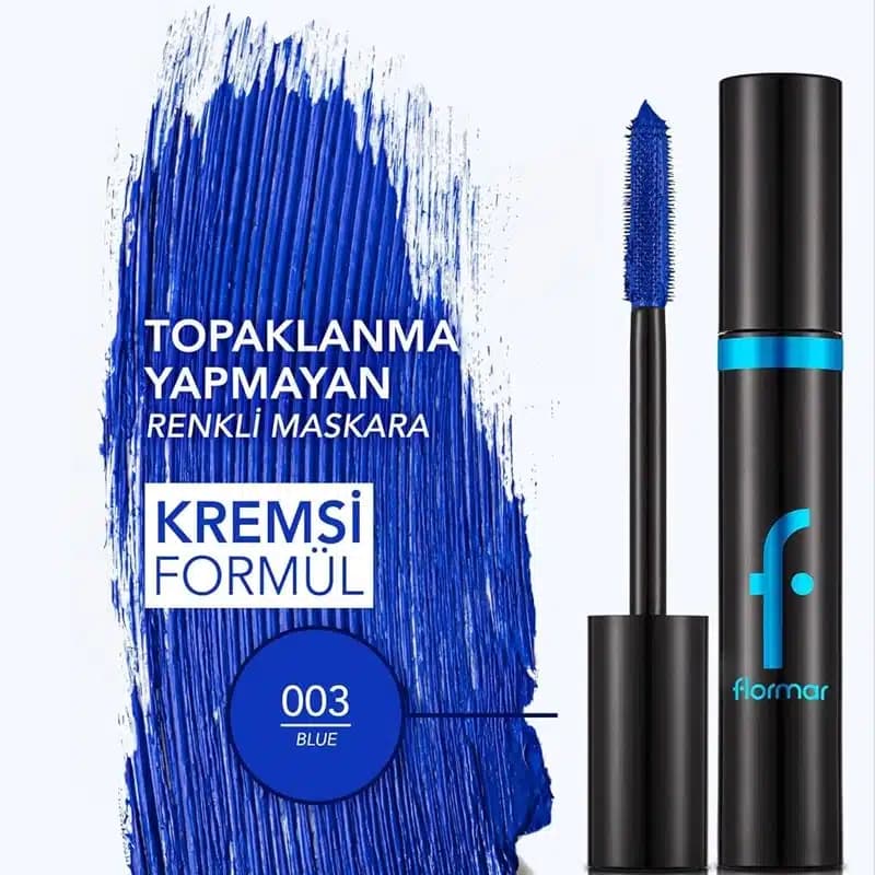 ریمل آبی فلورمار Flormar مدل Color Your Life — تصویر ۳