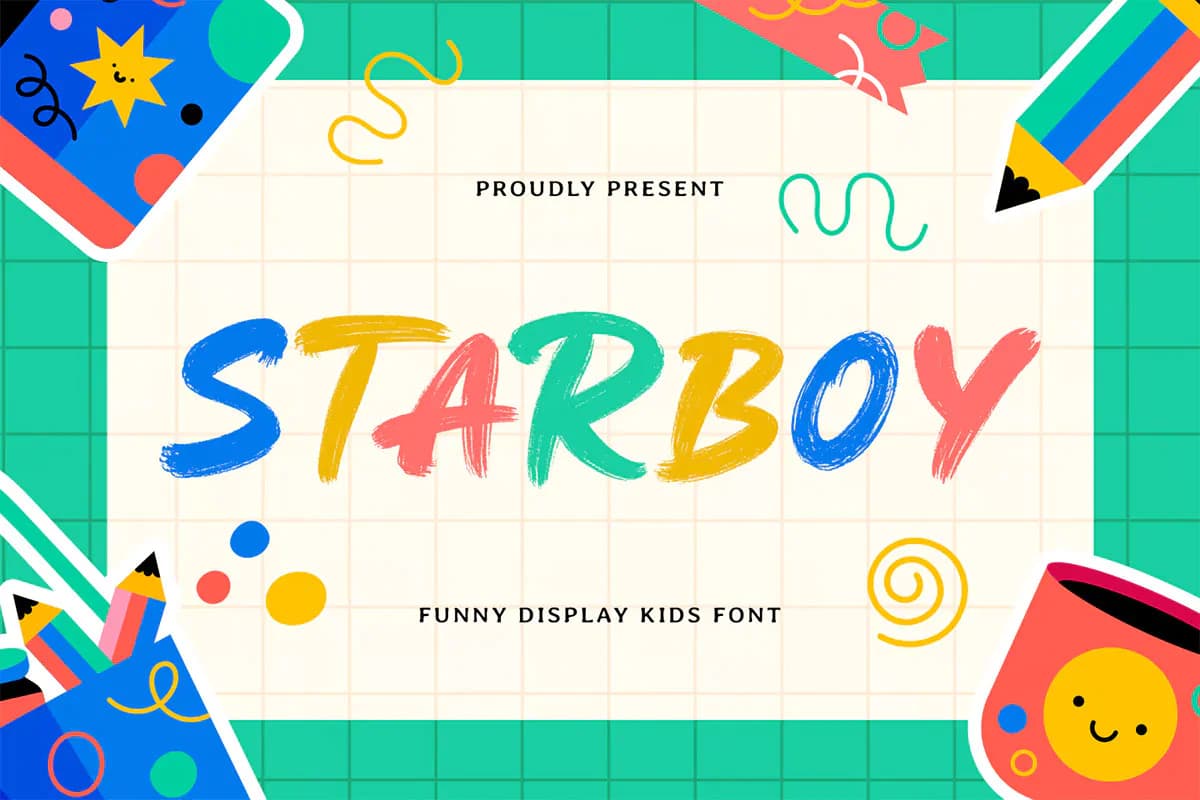 فونت قلمویی کودکانه Starboy