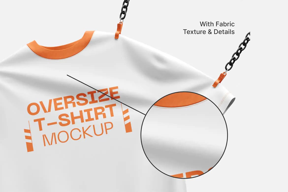 موکاپ تیشرت Oversize – 3500×5000 پیکسل — تصویر ۴