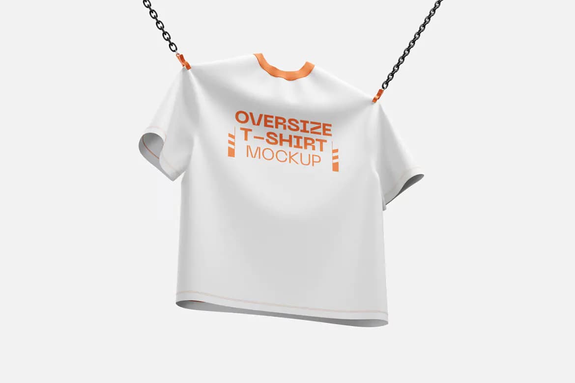 موکاپ تیشرت Oversize – 3500×5000 پیکسل — تصویر ۲