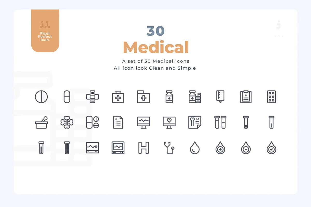 30 آیکون پزشکی