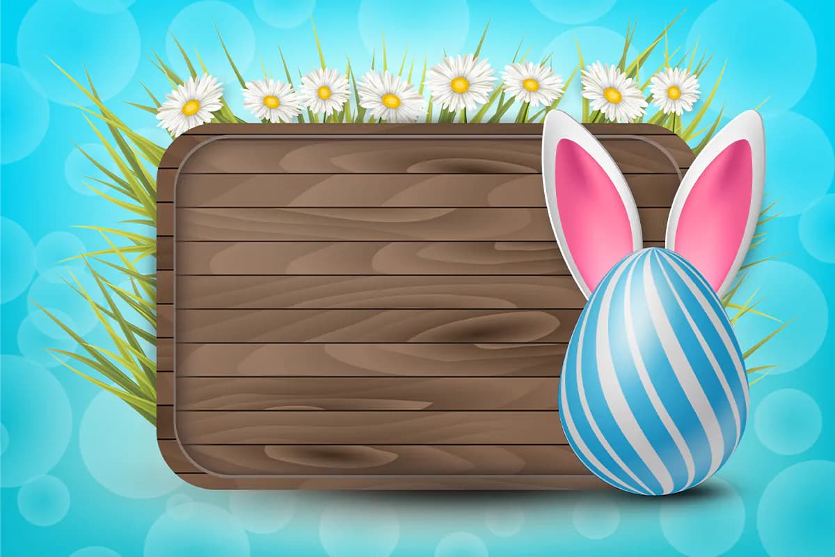 8 بک گراند تخم مرغ رنگی عید و گل و سبزه — تصویر ۳
