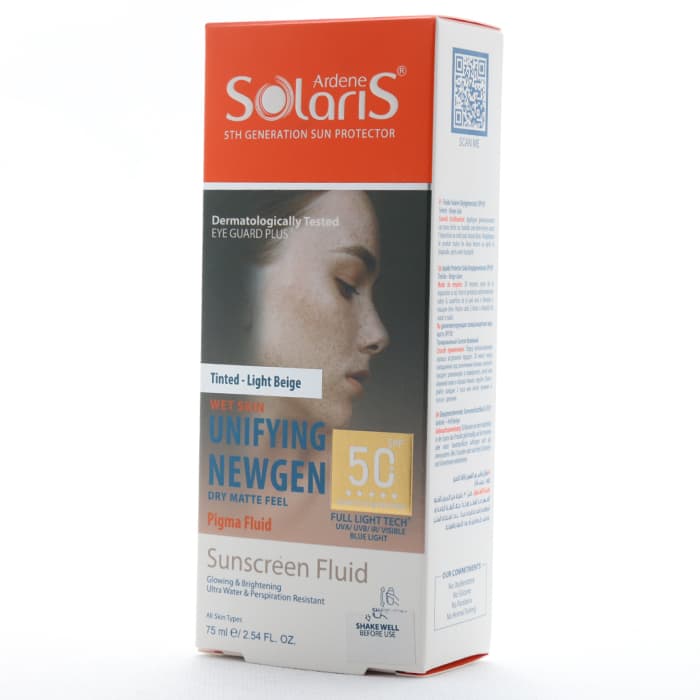 فلوئید ضد آفتاب و روشن کننده یونی فیینگ آردن سولاریس SPF 50 — تصویر ۲