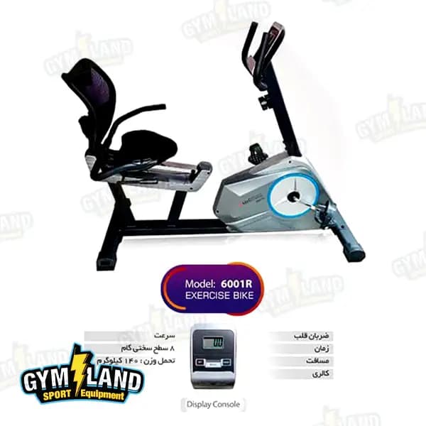 دوچرخه مبله خانگی ای ام اچ فیتنس مدل 6001R — تصویر ۲