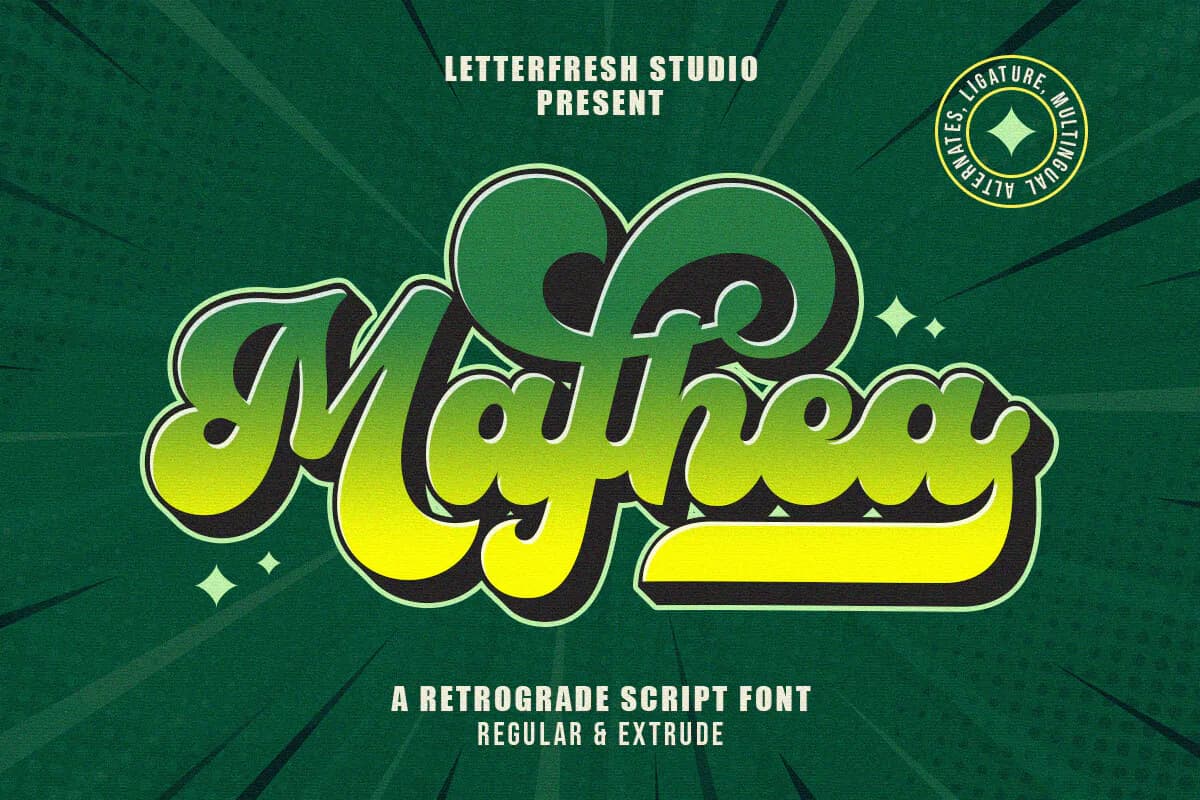 فونت رترو و وینتج Mafhea