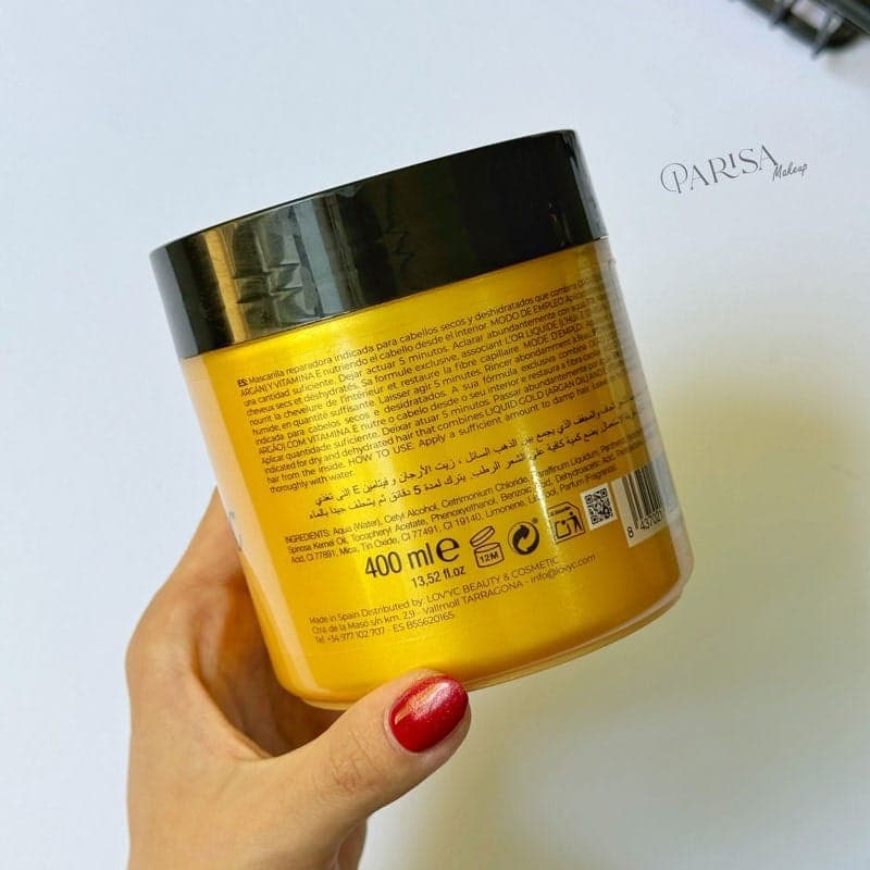 ماسک مو بدون سولفات کراتین لاویک Lovyc مدل Gold Keratin(400 میل) — تصویر ۳