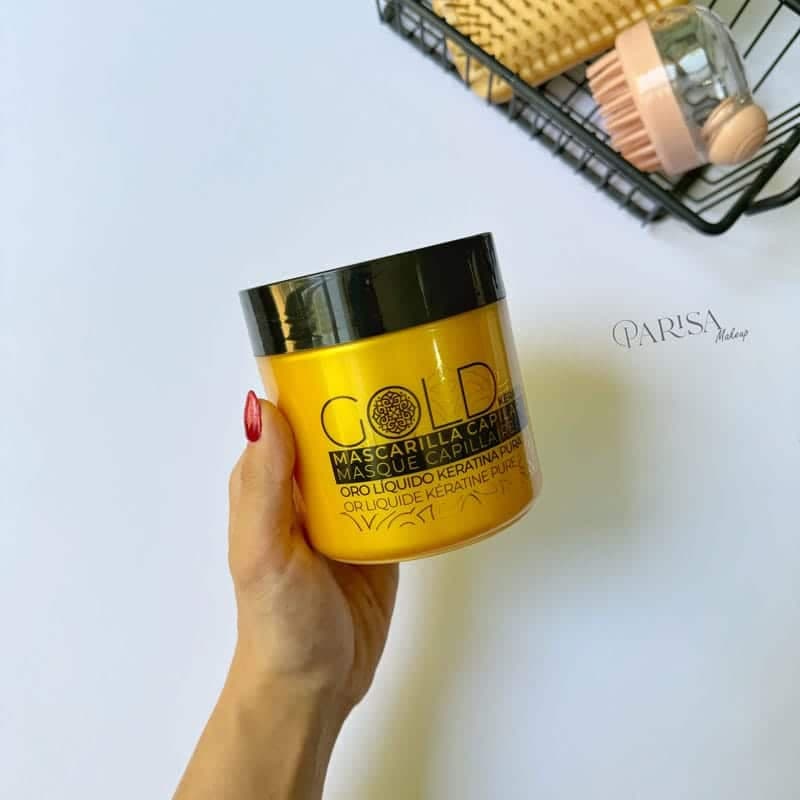 ماسک مو بدون سولفات کراتین لاویک Lovyc مدل Gold Keratin(400 میل) — تصویر ۲