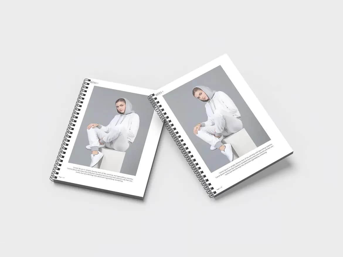 موکاپ دفتر سیمی A4 — تصویر ۶