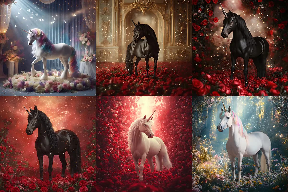 20 بک دراپ اسب تک شاخ افسانه ای — تصویر ۲