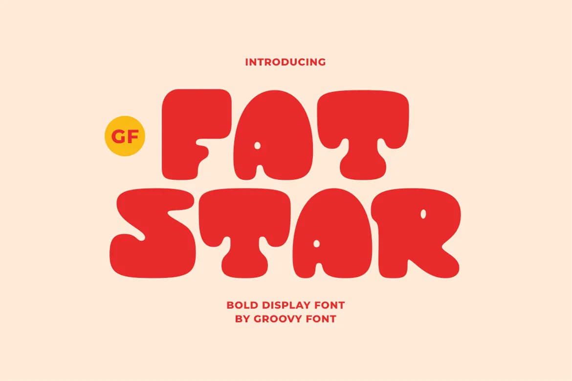 فونت ضخیم و کودکانه Fatstar