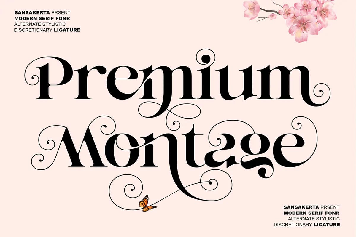 فونت طرح دار Premium Montage