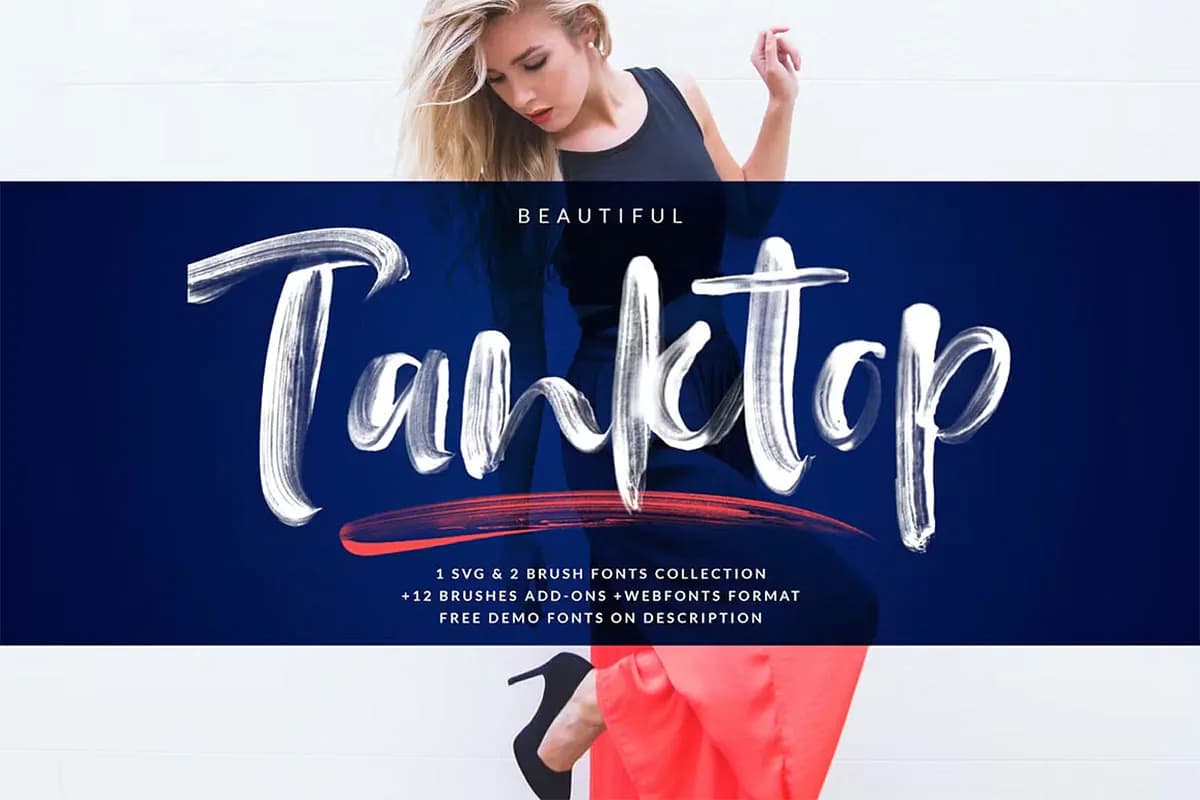 براش فونت انگلیسی Tanktop