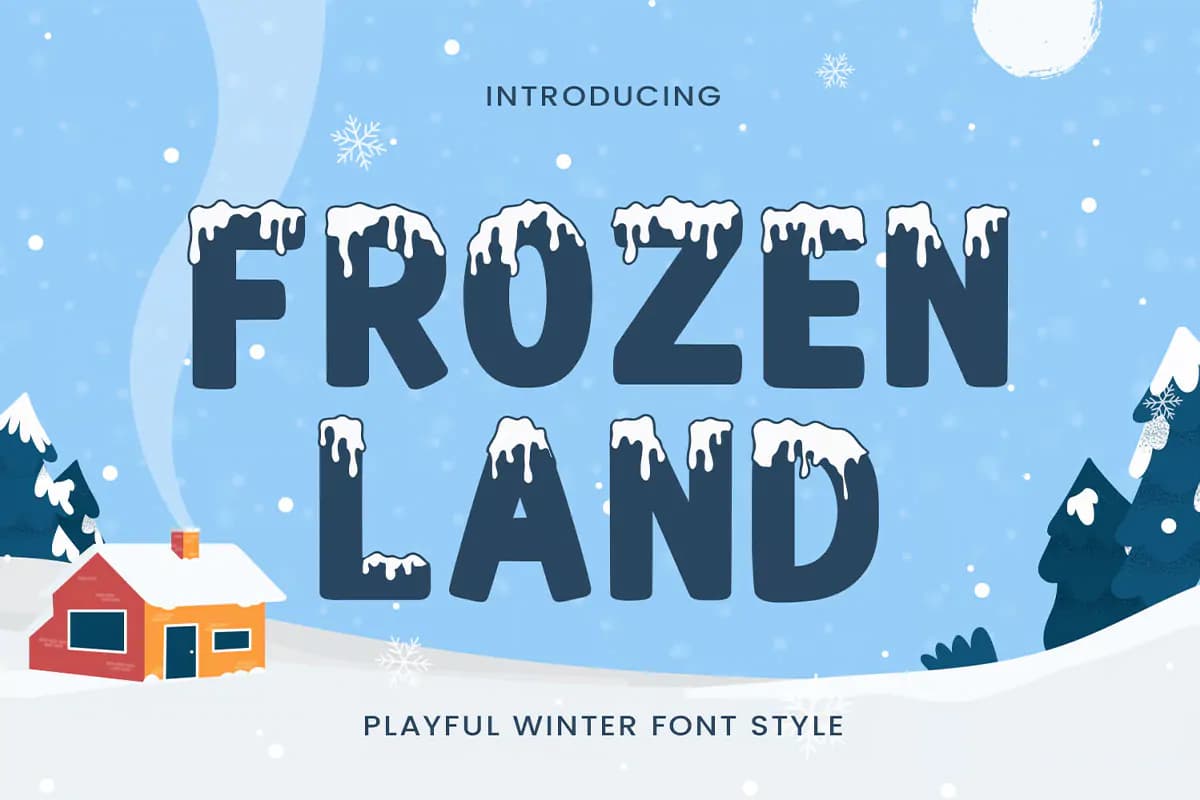 فونت برفی و یخ زده Frozenland