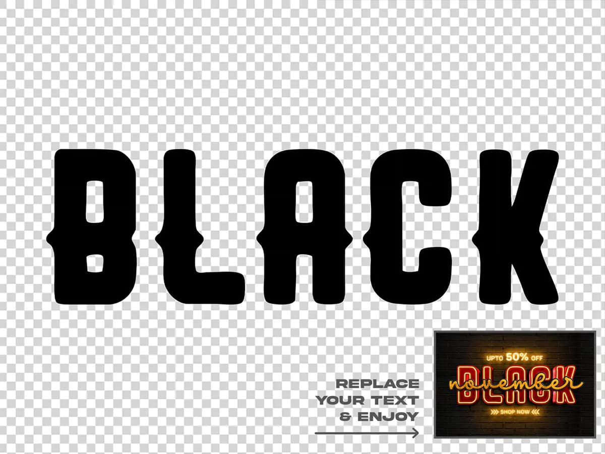 افکت متن بلک فرایدی Black Friday — تصویر ۸