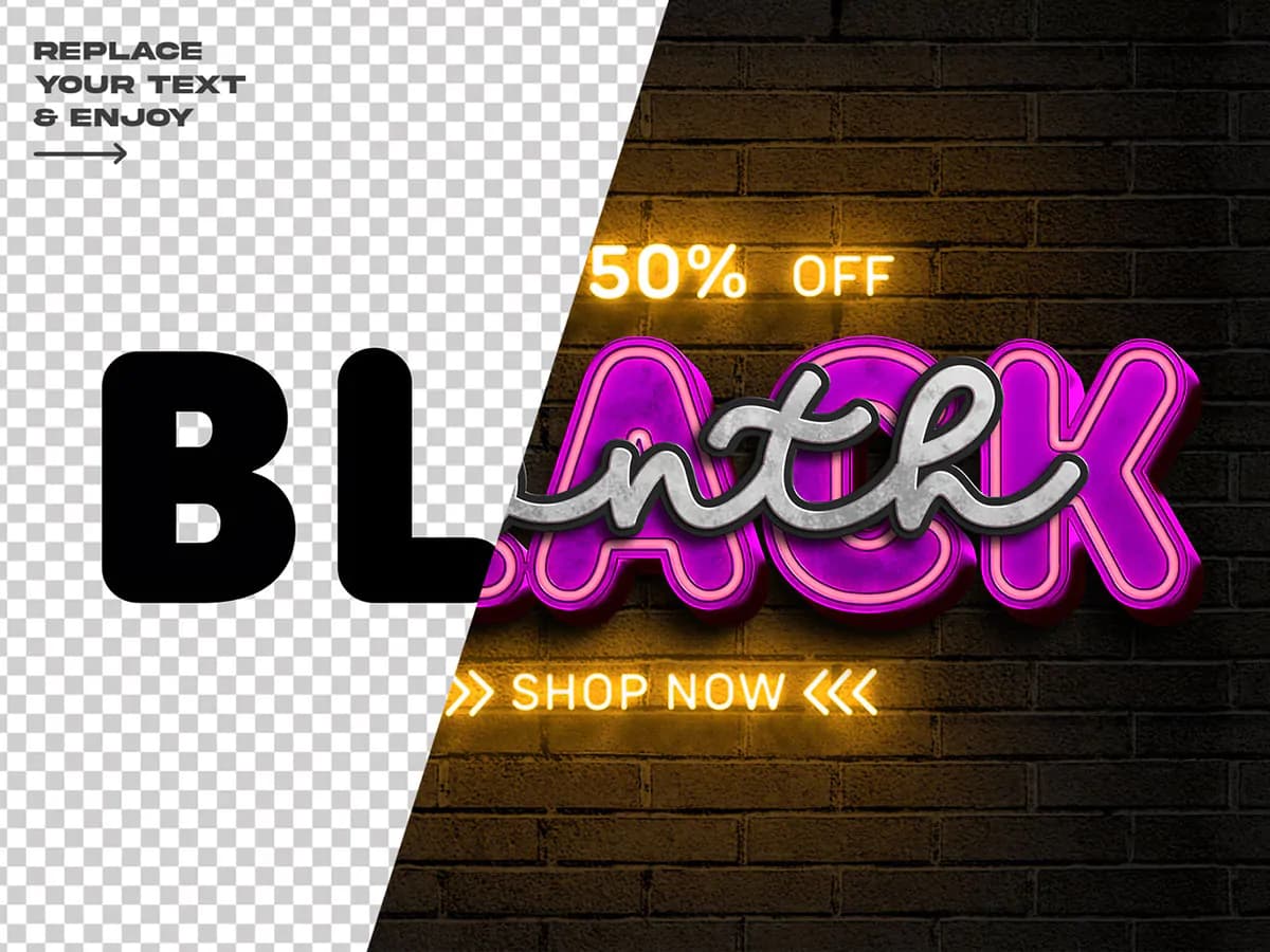 افکت متن بلک فرایدی Black Friday — تصویر ۷
