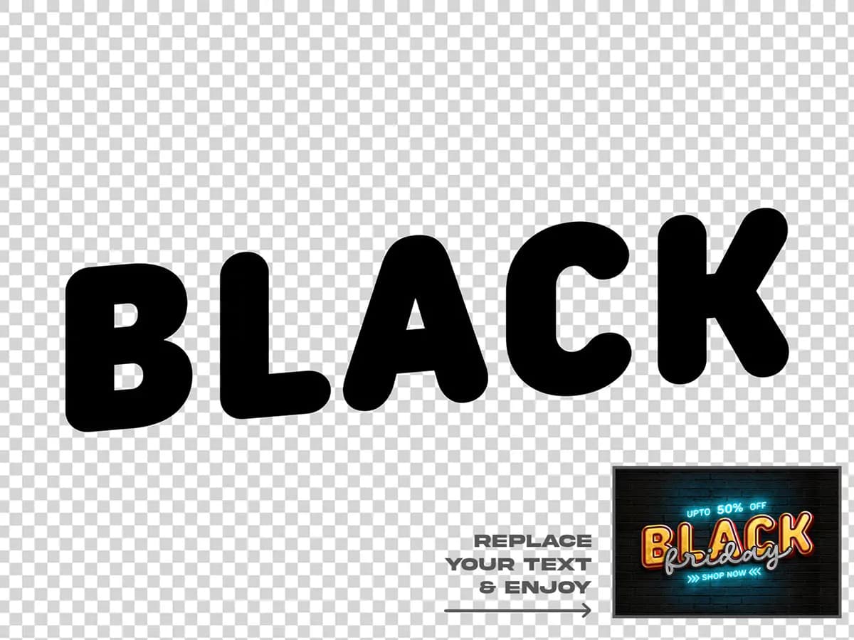 افکت متن بلک فرایدی Black Friday — تصویر ۲