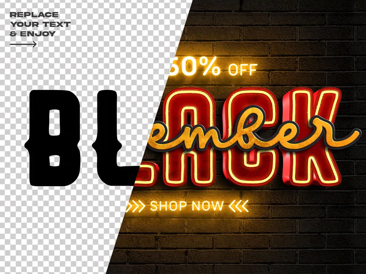 افکت متن بلک فرایدی Black Friday — تصویر ۶