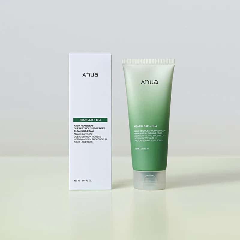 فوم شستشو صورت لایه بردار و پاک کننده عمقی منافذ آنوا Anua مدل Heartleaf + BHA(150 میل)