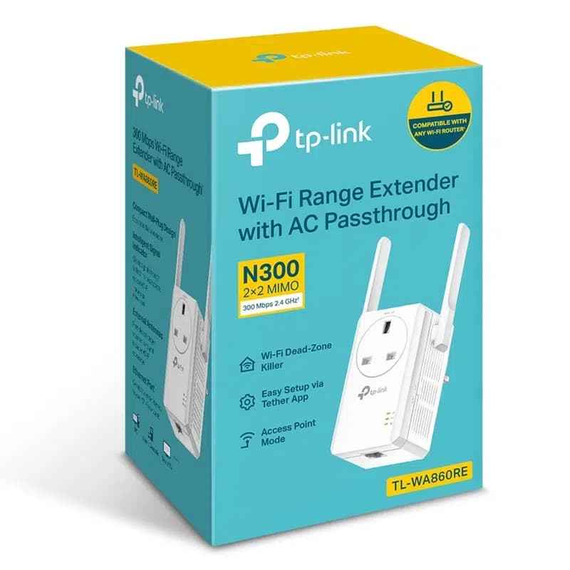 توسعه دهنده شبکه بی‌ سیم N300 تی پی لینک مدل TL-WA860RE — تصویر ۲