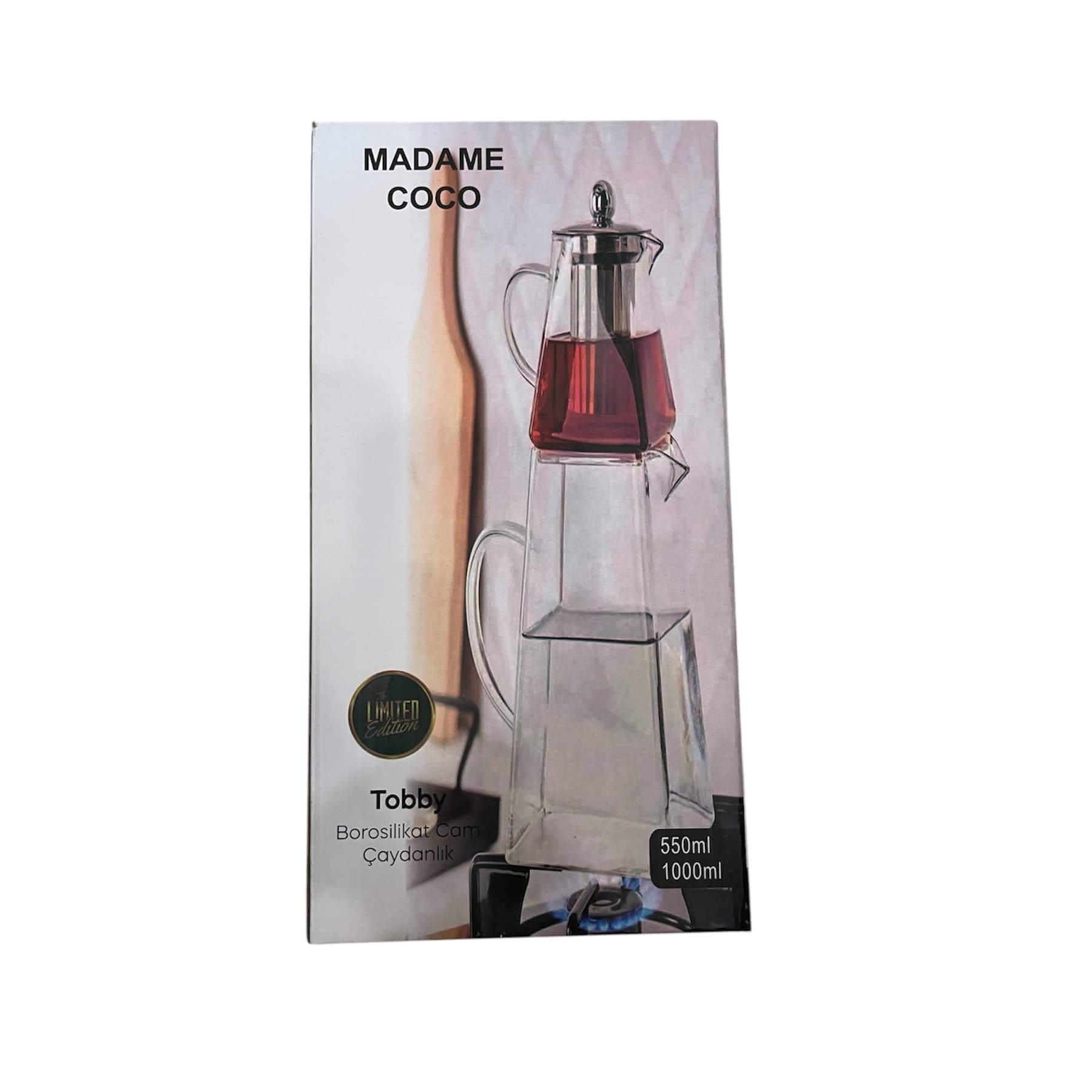 کتری و قوری پیرکس کف مربع مادام کوکو | کتری قوری پیرکس madam coco — تصویر ۸