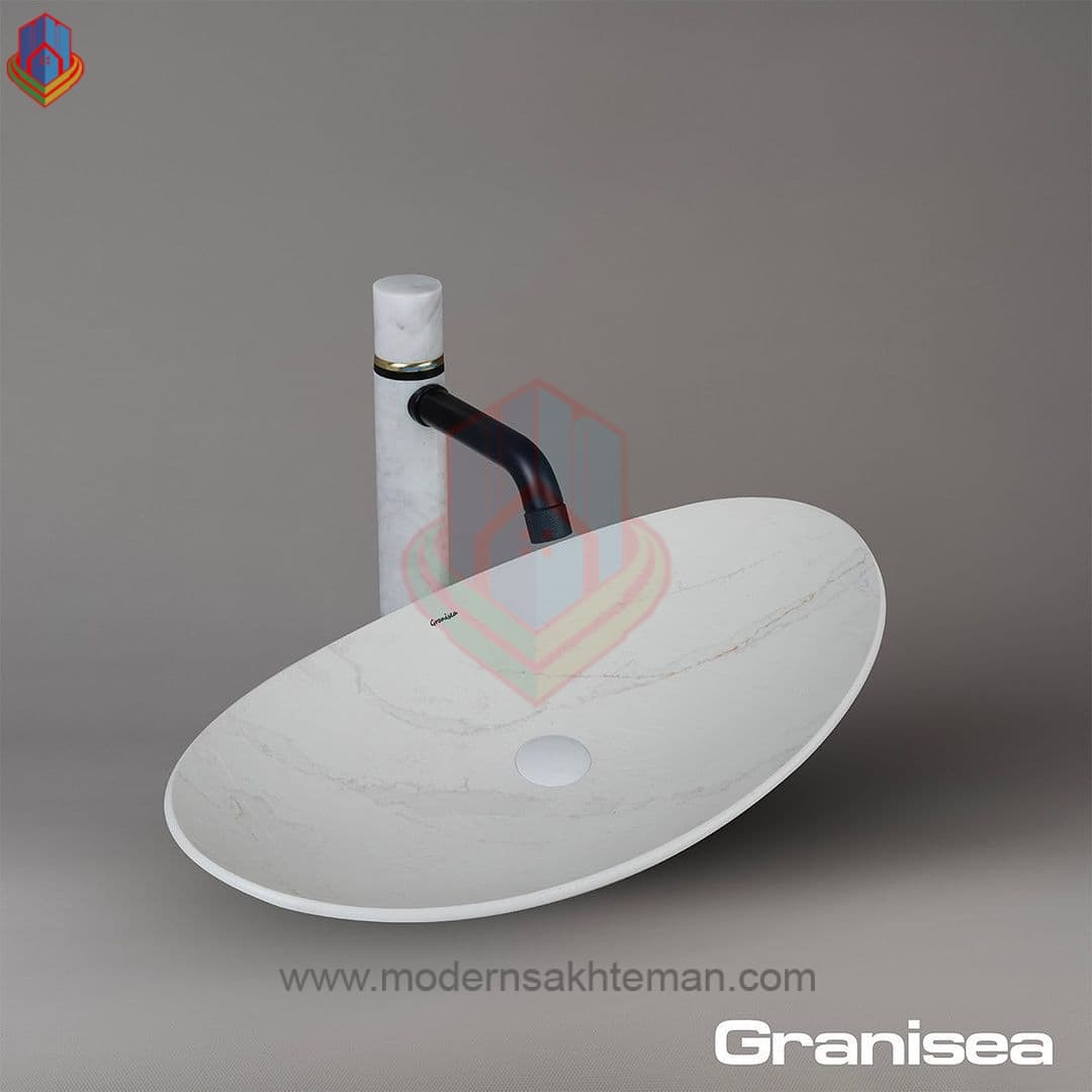 کاسه روشویی مارمونایت سفید کد 119