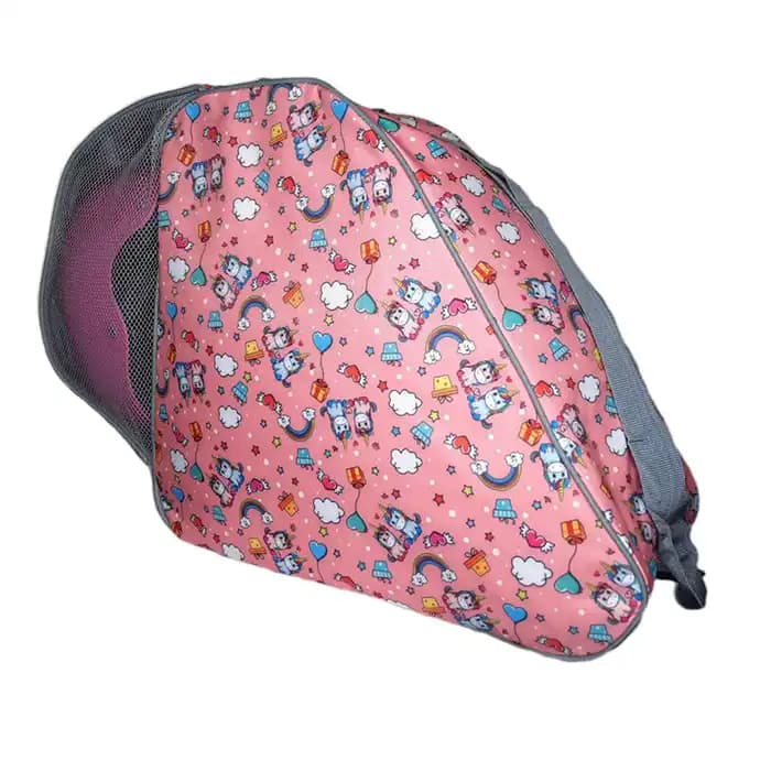 کیف اسکیت بچگانه حرفه ای طرح تک شاخ و رنگین کمان گلبهی