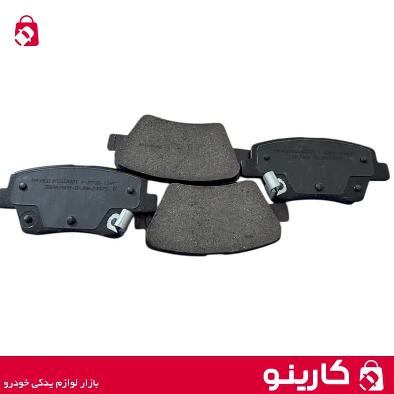 لنت ترمز عقب دیسکی پژو پارس با pad spring طرح کروز ایساکو 1620202199 بسته 4 عددی — تصویر ۳