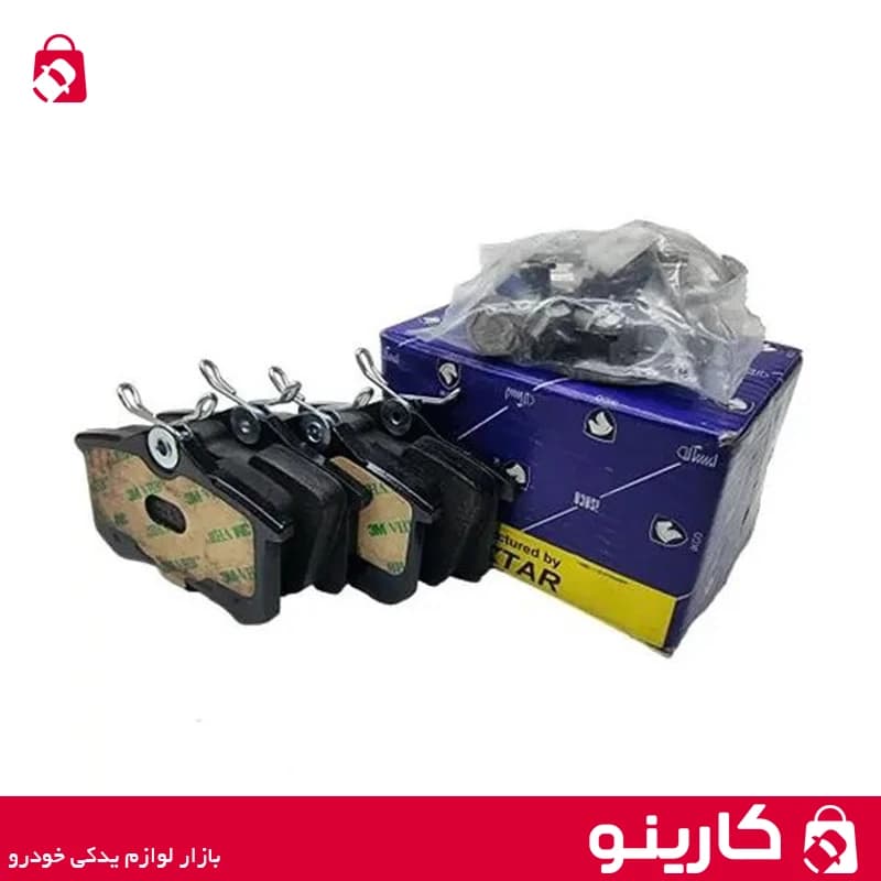 لنت ترمز چرخ عقب تارا با پد فنری ایساکو 1620202705 بسته 4 عددی — تصویر ۲