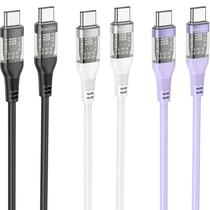 کابل USB-C بروفون مدل BU37 60W طول 1.2 متر
