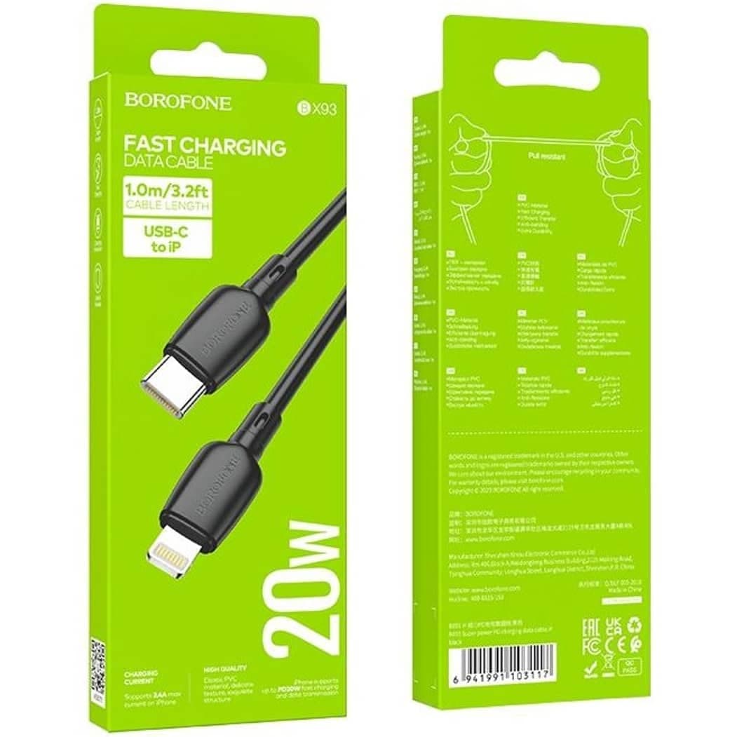 کابل تبدیل USB-C به لایتنینگ بروفون مدل BX93 20W طول 1 متر — تصویر ۷