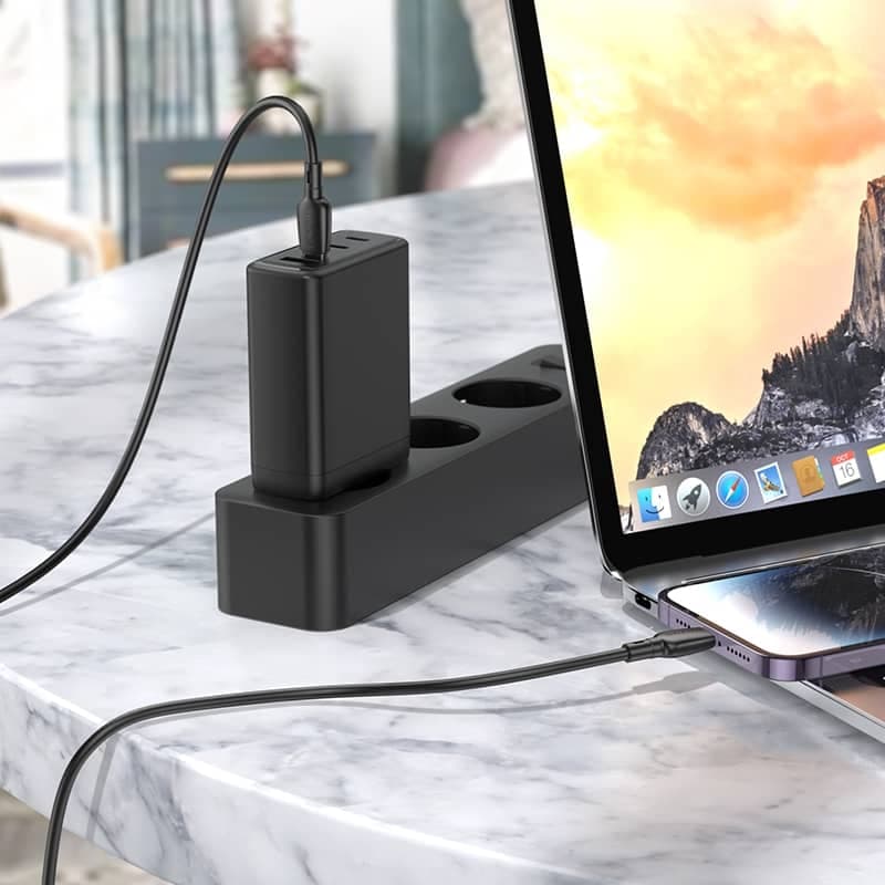کابل تبدیل USB-C به لایتنینگ بروفون مدل BX93 20W طول 1 متر — تصویر ۶