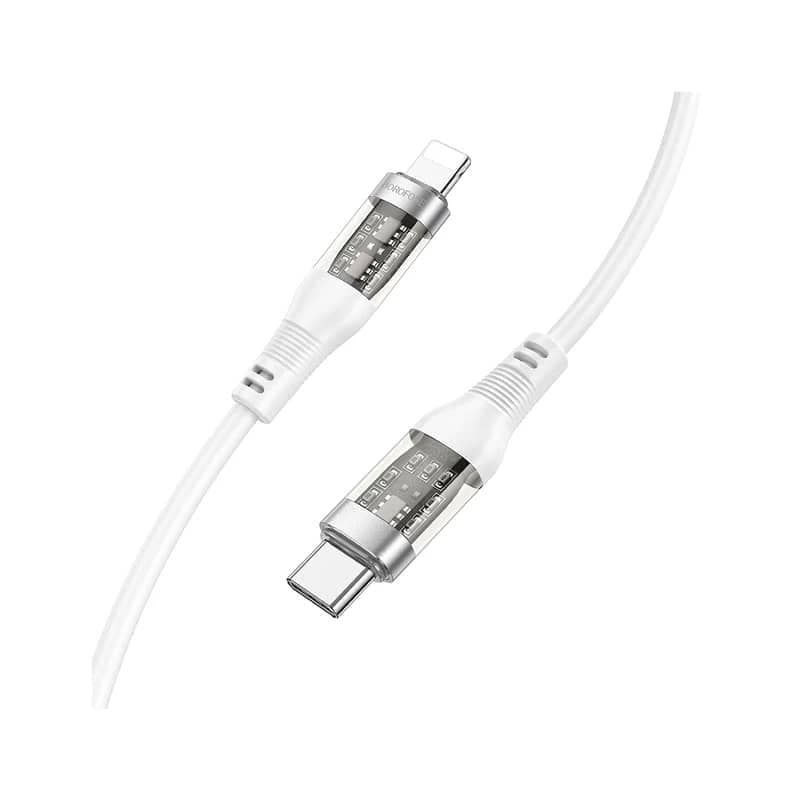 کابل تبدیل USB-C به لایتنینگ بروفون مدل BU37 20W طول 1.2 متر — تصویر ۴