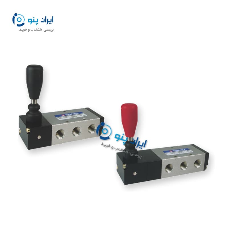 شیر دستی کشویی پنوماتیک ۵/۳ ساده شاکو سایز ۳/۸ اینچ مدل TSV-8753-03 M SHAKO