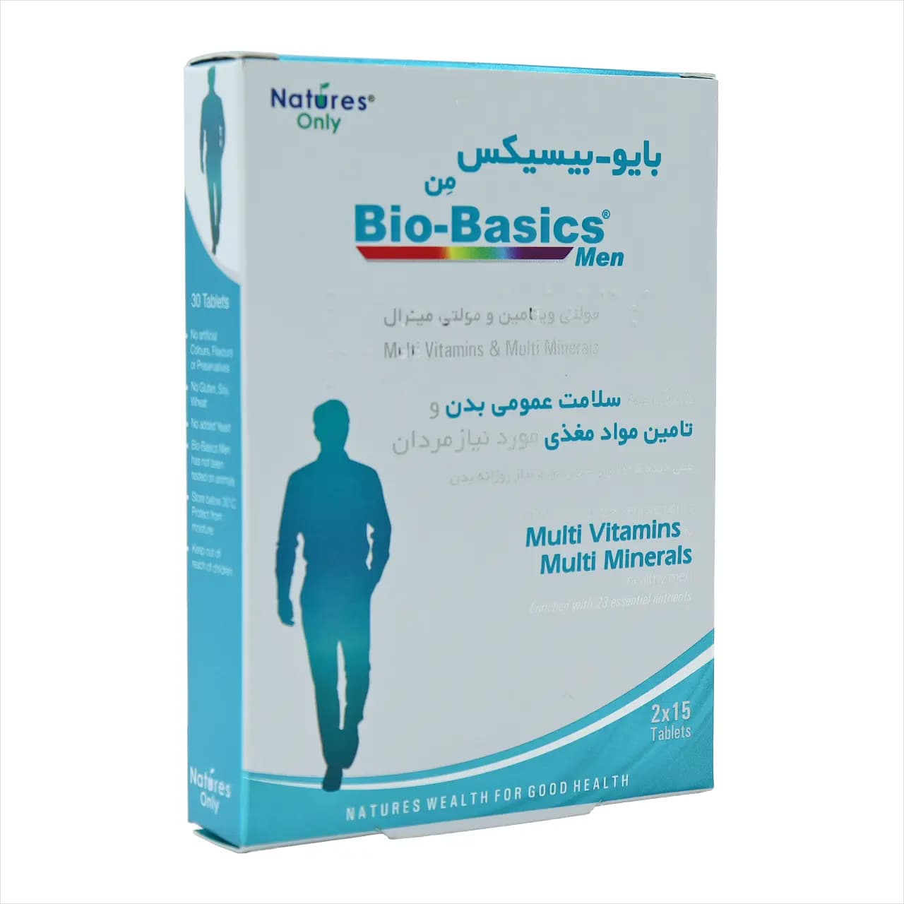 قرص مولتی ویتامین آقایان بایوبیسیکس من نیچرز اونلی 30 عددی