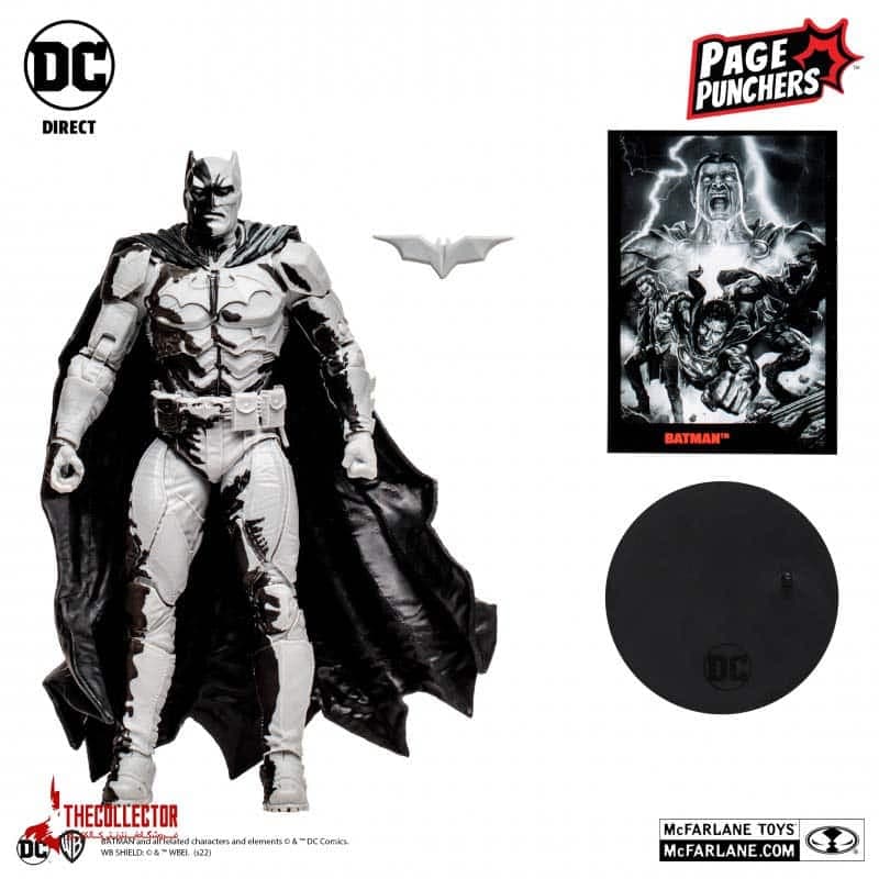 اکشن فیگور بتمن | Batman | سری دایرکت برند MCFarlane به همراه کتاب کامیک بلک آدام — تصویر ۷