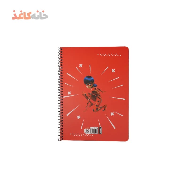 دفتر40برگ حاشیه دار یک شین طرح دختر کفش دوزکی — تصویر ۲