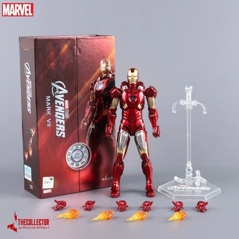 اکشن فیگور آیرون من | iron man | مارک 7 از برند Zd toys — تصویر ۷