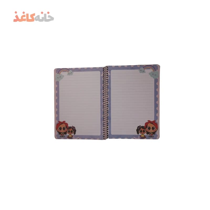 دفتر40برگ حاشیه دار یک شین طرح دختر چشم درشت — تصویر ۳