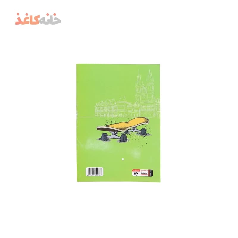 دفتر80برگ ته چسب مریم طرح اسکیت سبز — تصویر ۲