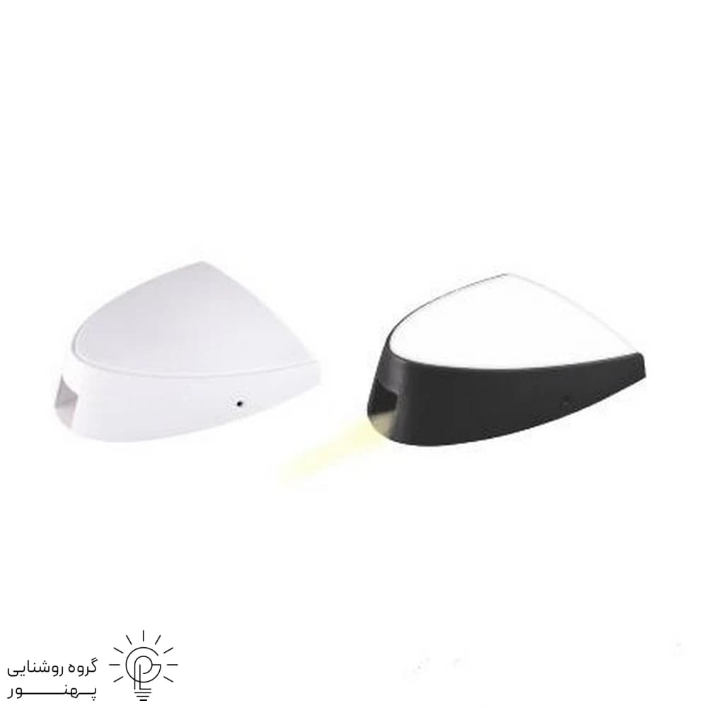 چراغ دکوراتیو دیواری مثلثی 20وات وسط SMD زیر نور خطی COB جنس بدنه ABS کد 5180 — تصویر ۵